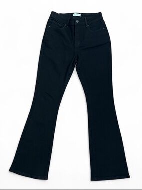Black High Rise Flare Jeans | Sky Jeans